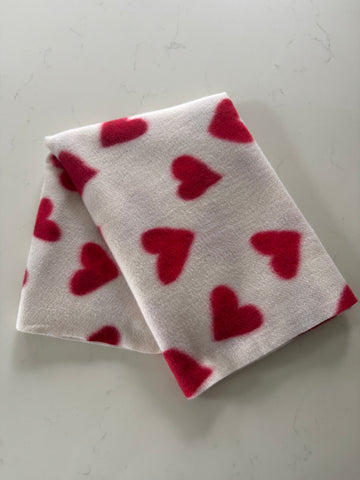 MSH Cream Red Heart Scarf
