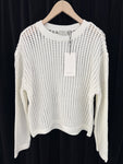 Kaffe Cream Open Weave Cotton Sweater