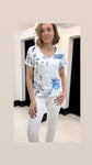 Dolcezza Pattern Linen Blouse