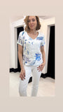 Dolcezza Pattern Linen Blouse