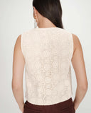 Grace & Mila Cream Crochet Waistcoat