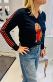 Leo  & Ugo Navy Spaniel Sweater