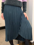 Byoung Teal Pleated Skirt