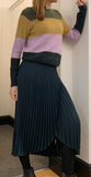 Byoung Teal Pleated Skirt