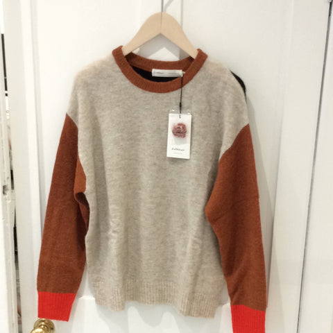 Inwear Tessa Beige, Black and Rust Sweater