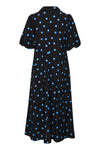 My Essential Wardrobe Black & Blue Spot Shirt Dress