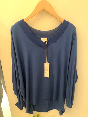 Milano Silky Blue Oversized Top