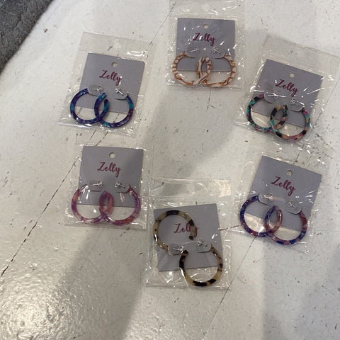 Zelly Resin Coloured Hoops