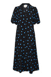 My Essential Wardrobe Black & Blue Spot Shirt Dress
