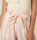 FRNCH Pink & White Stripe Trouser