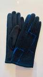 Zelly Fabric Navy with Royal Blue Flash Glove